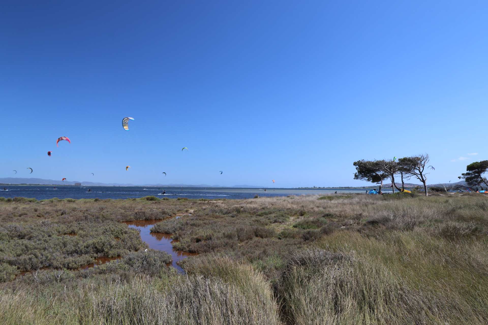 foto del famoso kite spot di Punta Trettu in sardegna
