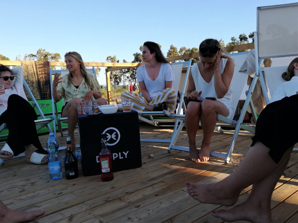 Social Life at the Punta Trettu Kite Center Sardinia